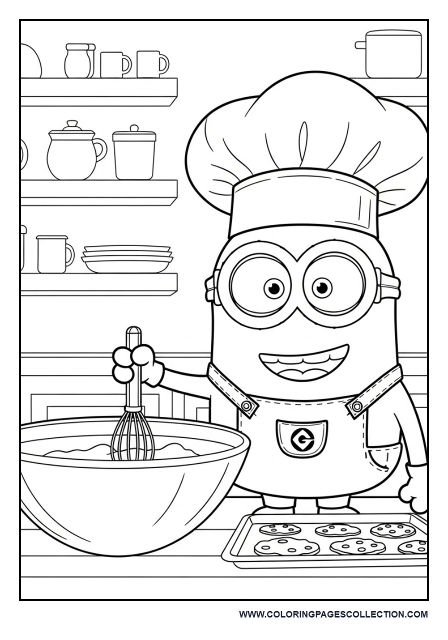 Minion Baking Cookies