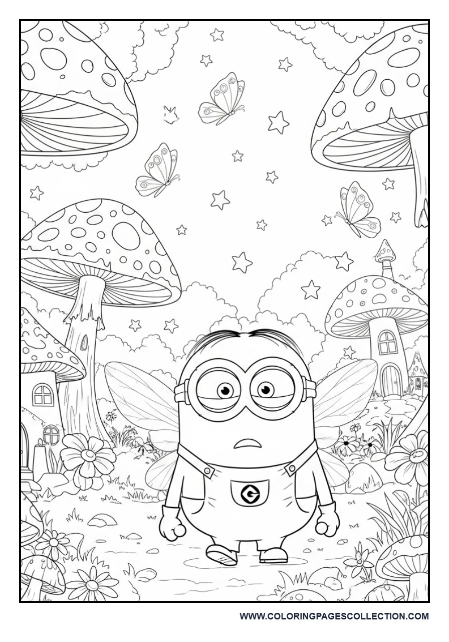 Minion Exploring a Fairy Forest