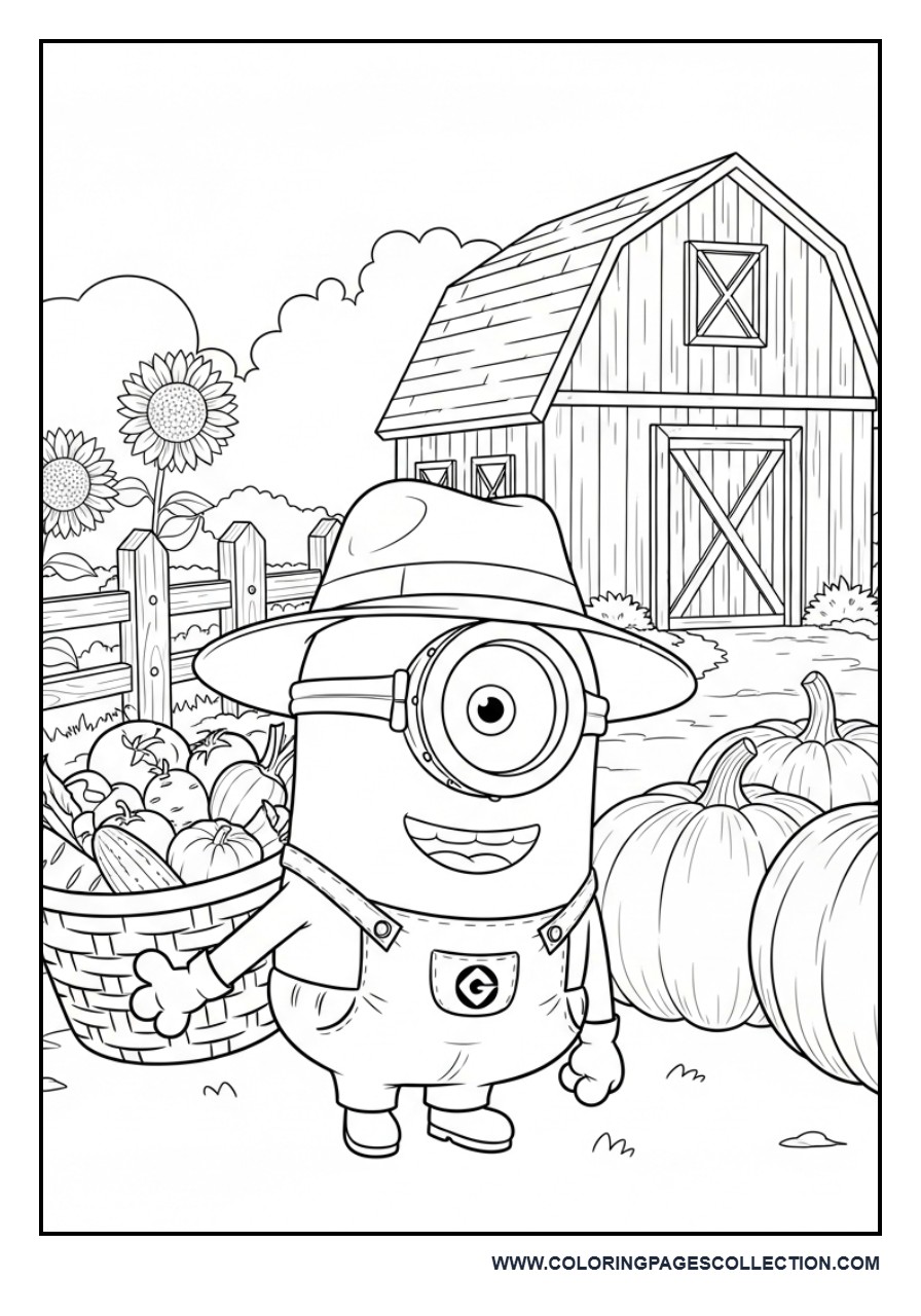 Minion Farmer Harvesting Crops