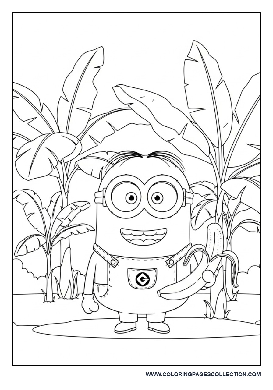 Minion in a Banana Garden