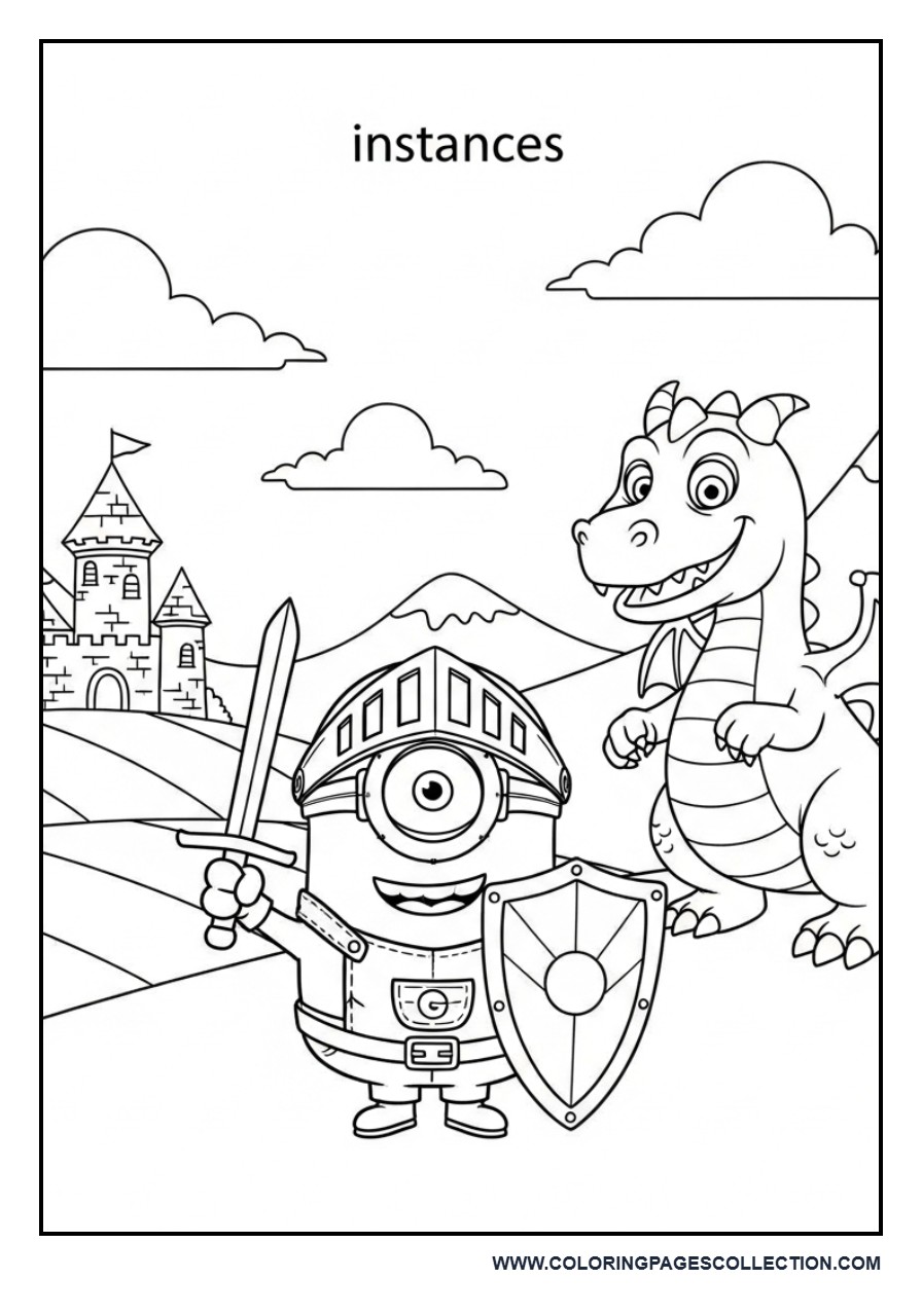 Minion Knight and Dragon