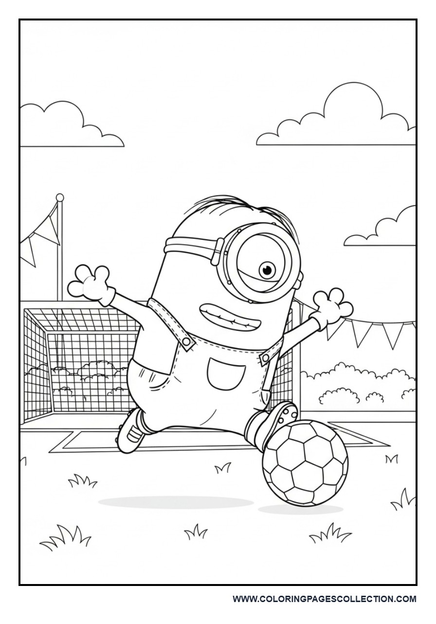 Minion Playing Soccer