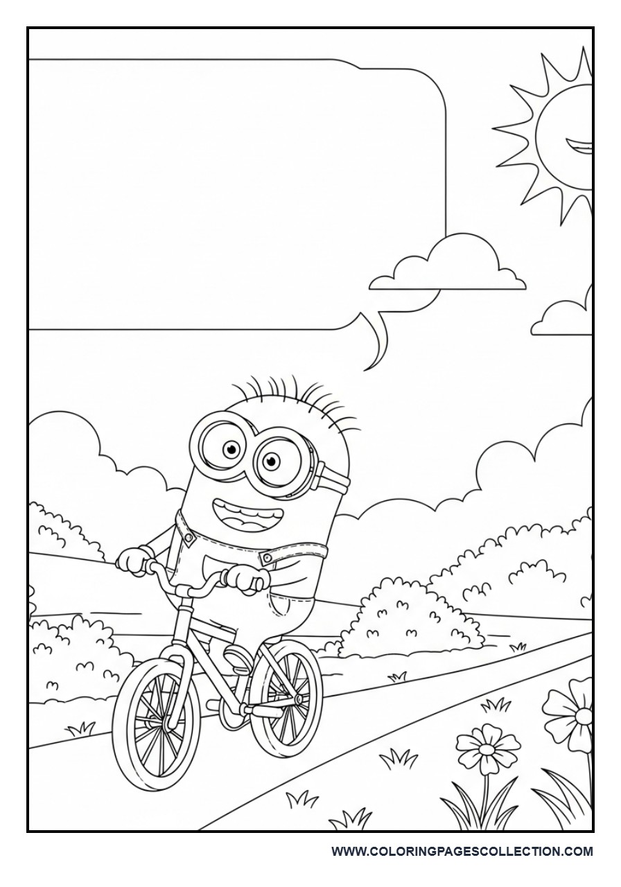 Minion Riding a Bicycle
