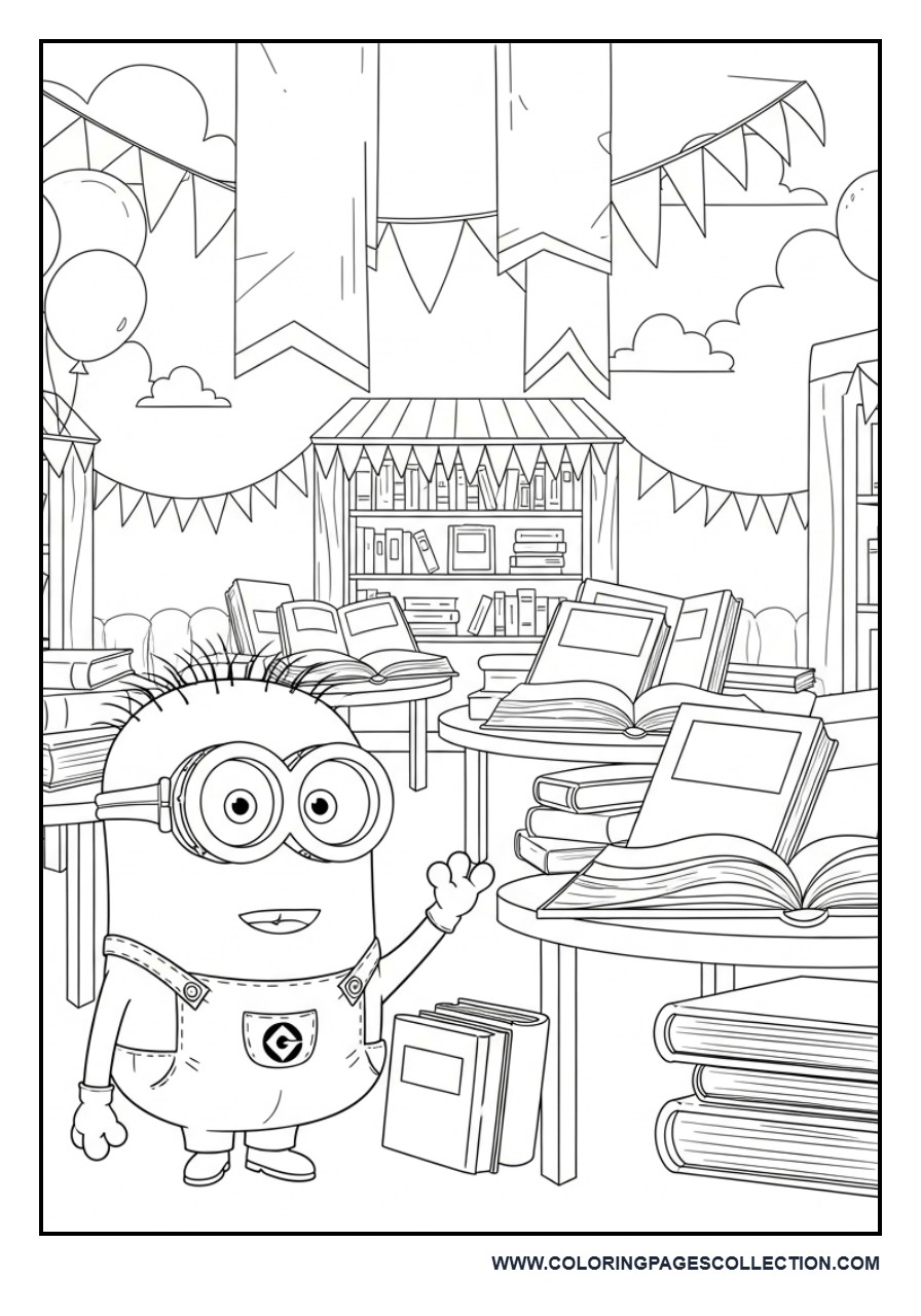 Minion Visiting a Book Fair