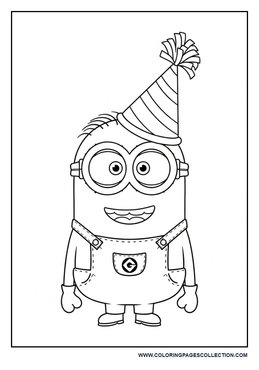 Minion With Party Hat