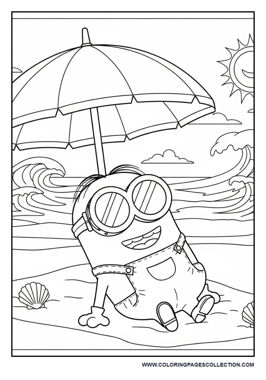 Summer Minion Beach Vacation