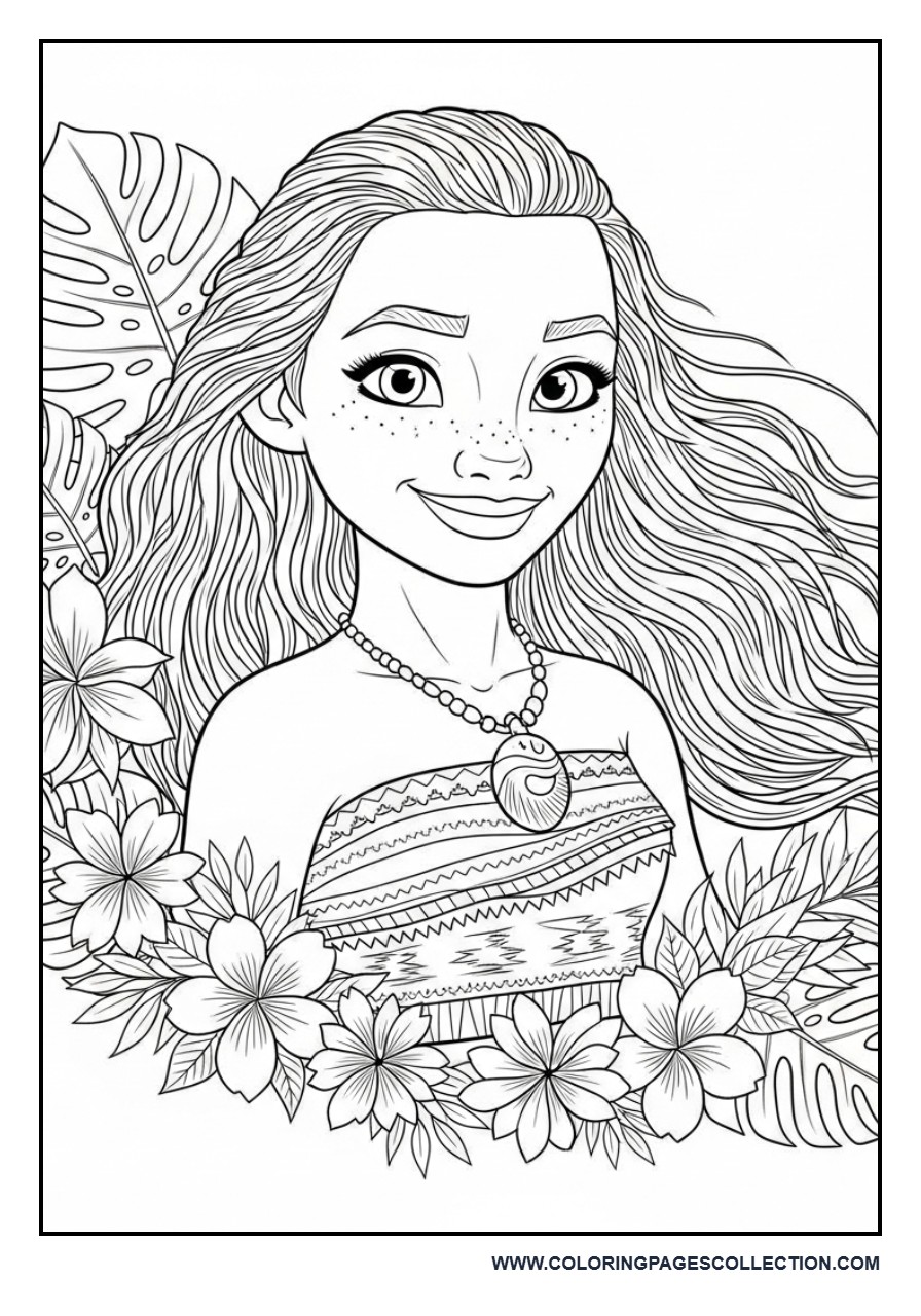 Detailed Princess Moana Portrait