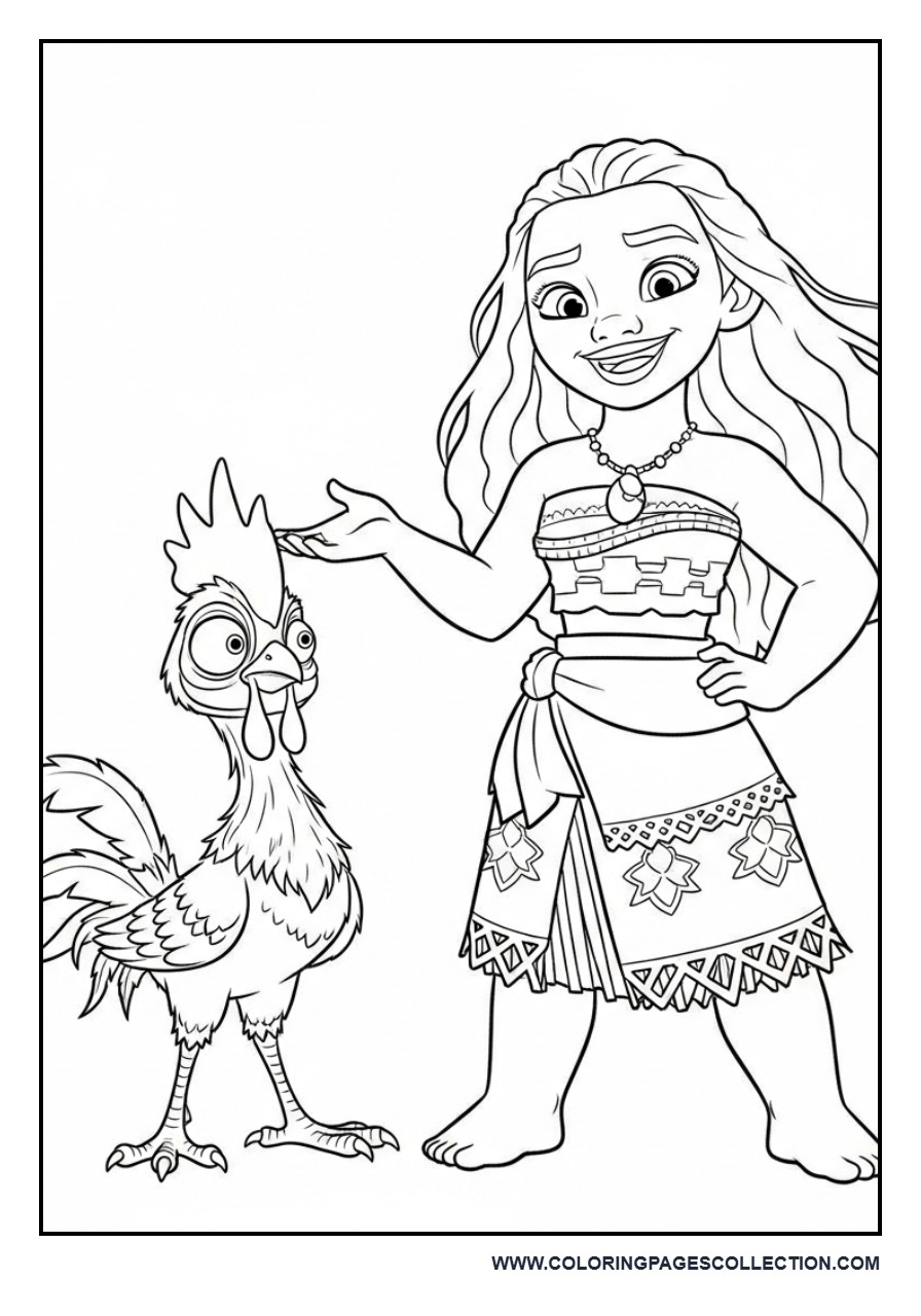 Moana and Heihei