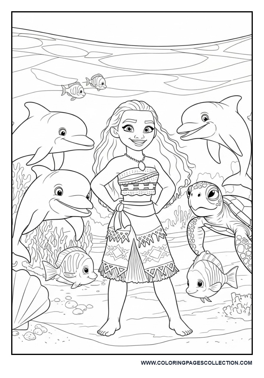 Moana and Ocean Creatures