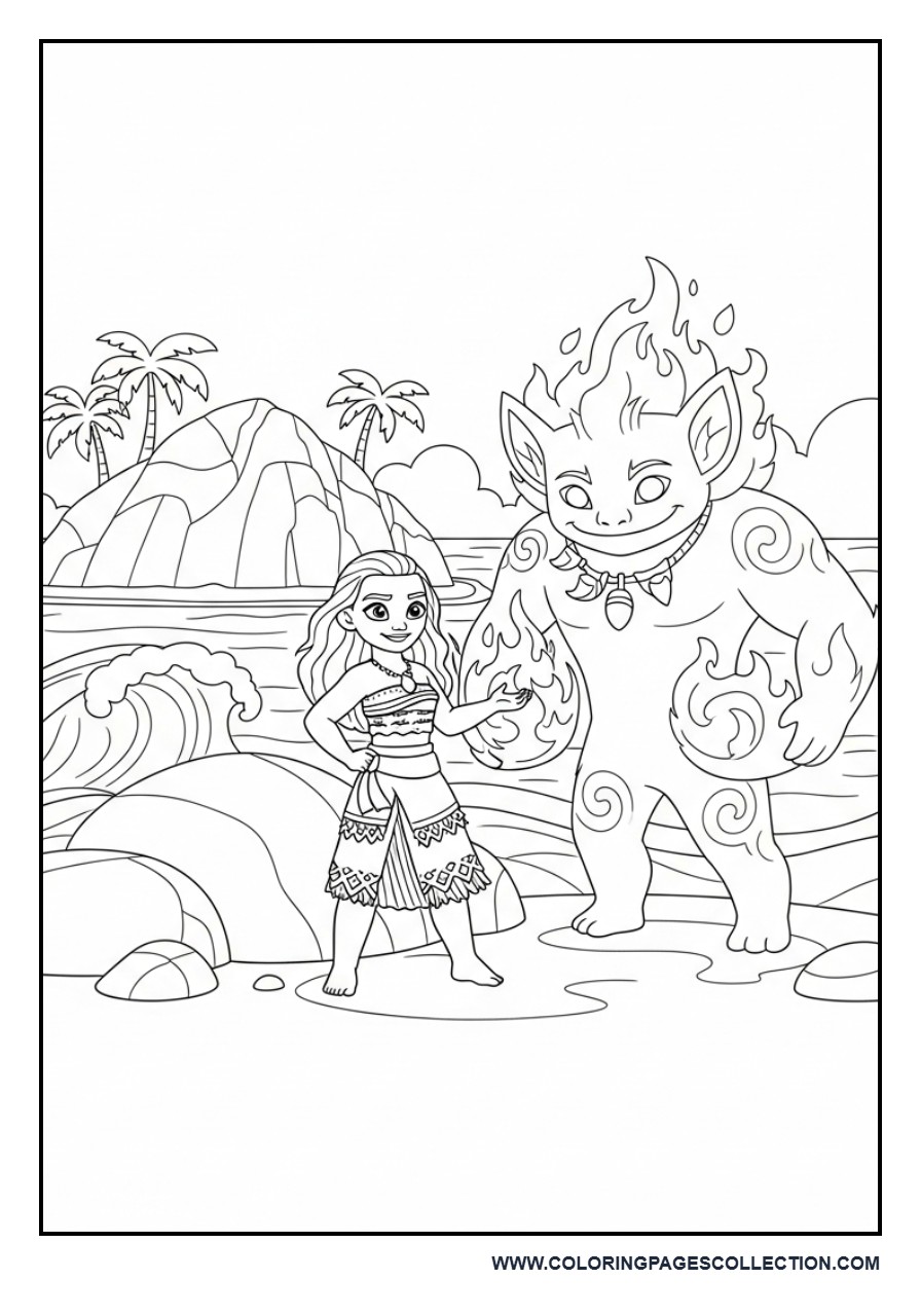 Moana and Te Kā Transformation Scene