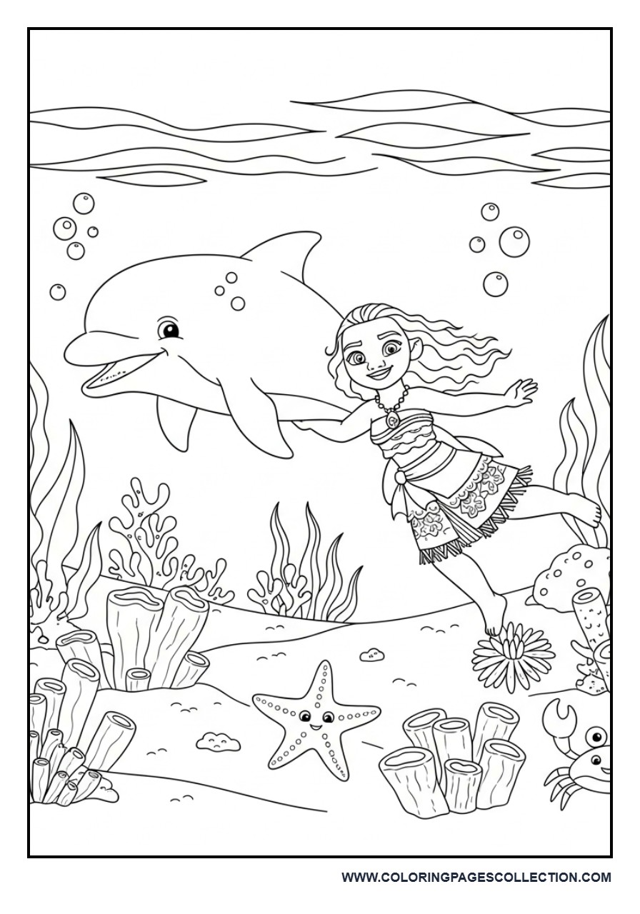 Moana and the Friendly Dolphin