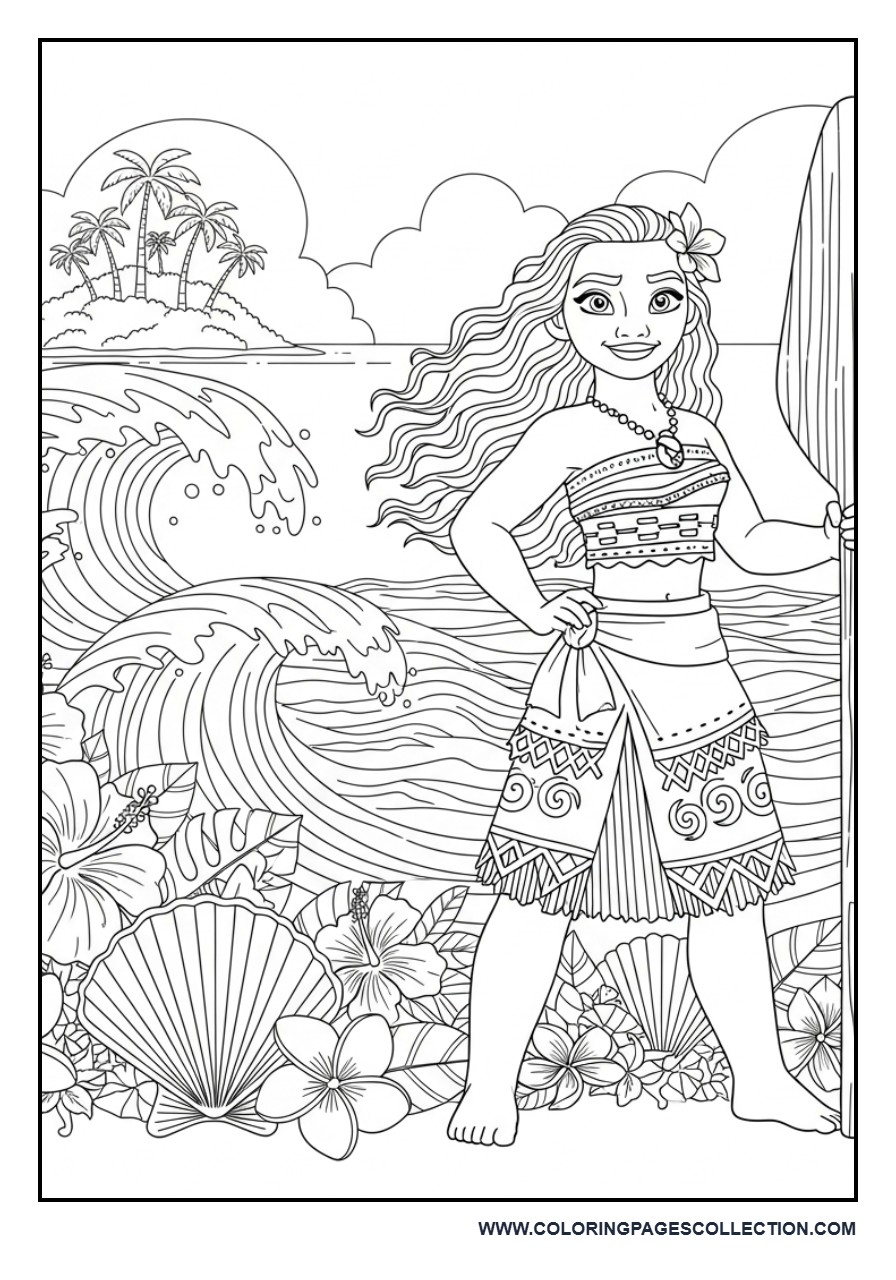 Moana and the Ocean Waves