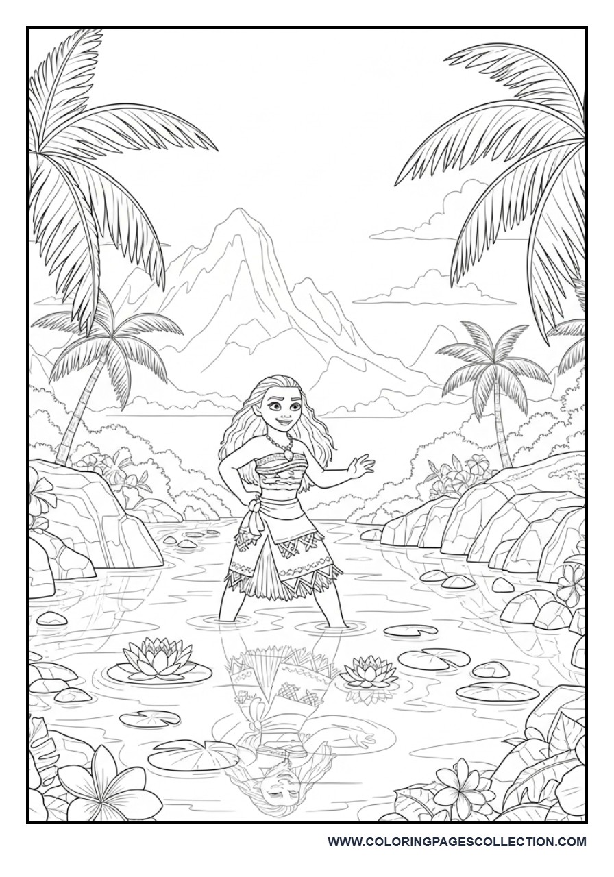 Moana Exploring a Crystal Lagoon