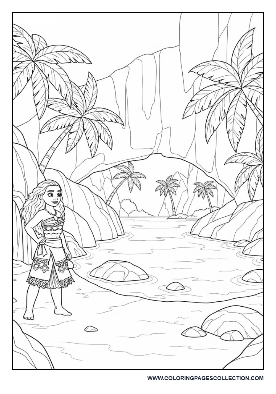 Moana Exploring a Hidden Cove