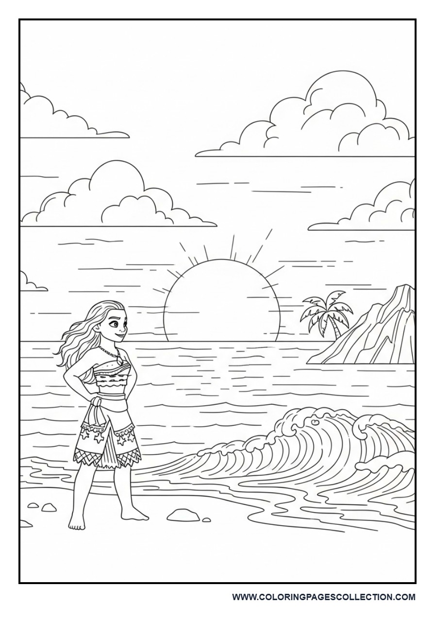 Moana Watching the Sunset