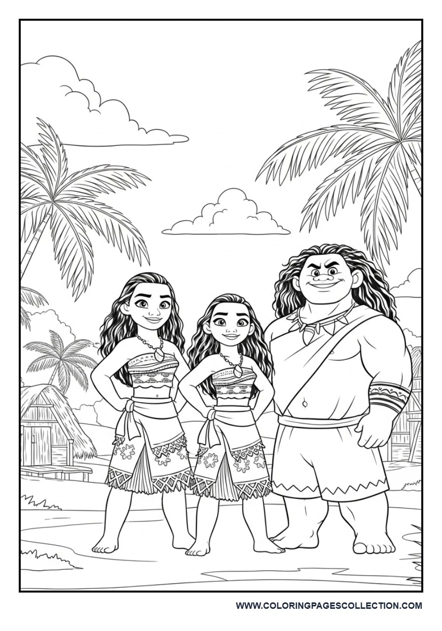 Moana with Her Family