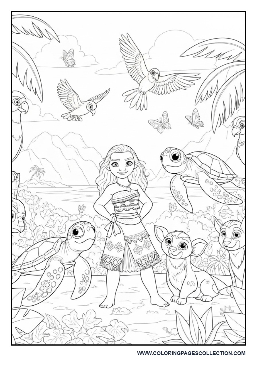 Moana with Tropical Wildlife