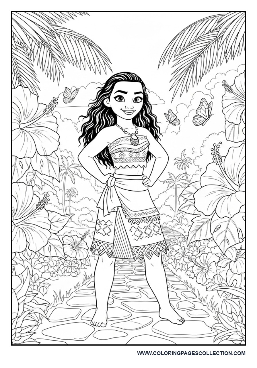 Royal Princess Moana in an Island Garden