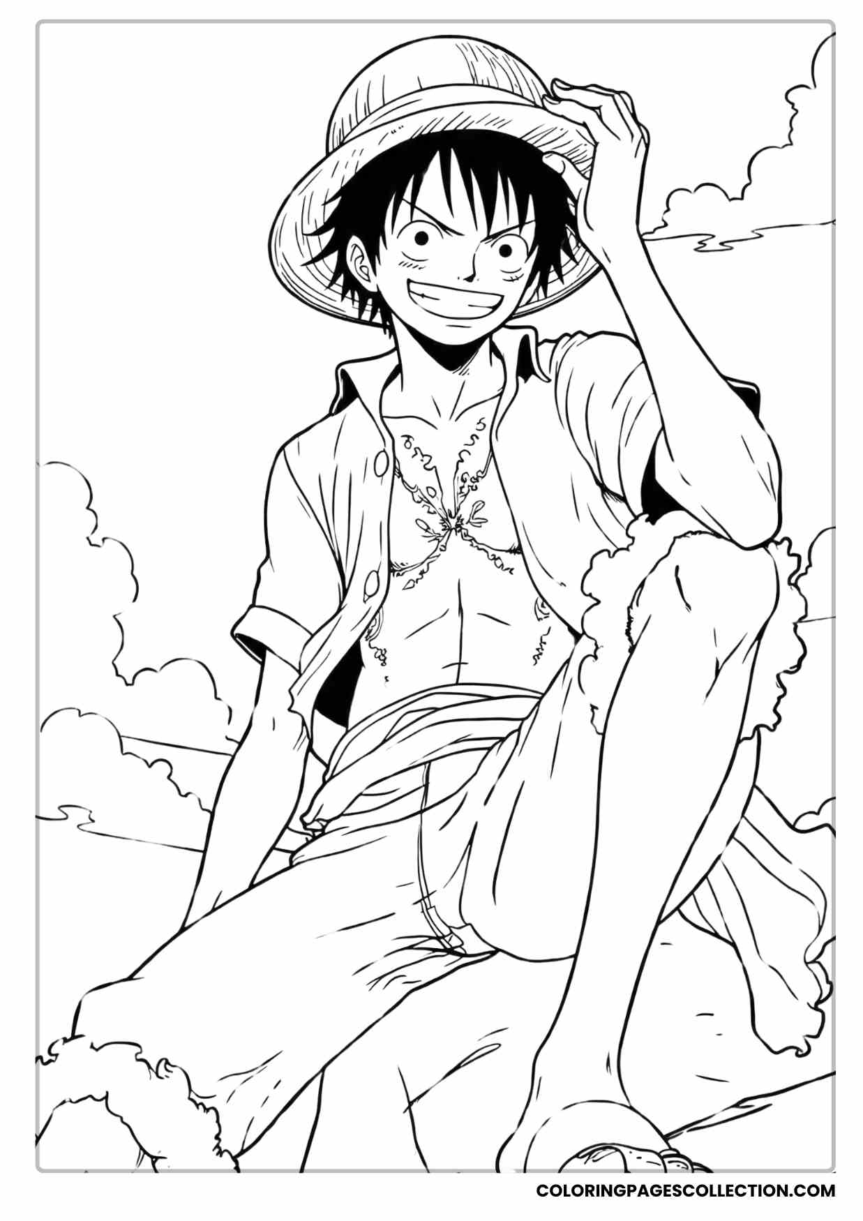 Monkey d Luffy Coloring Pages