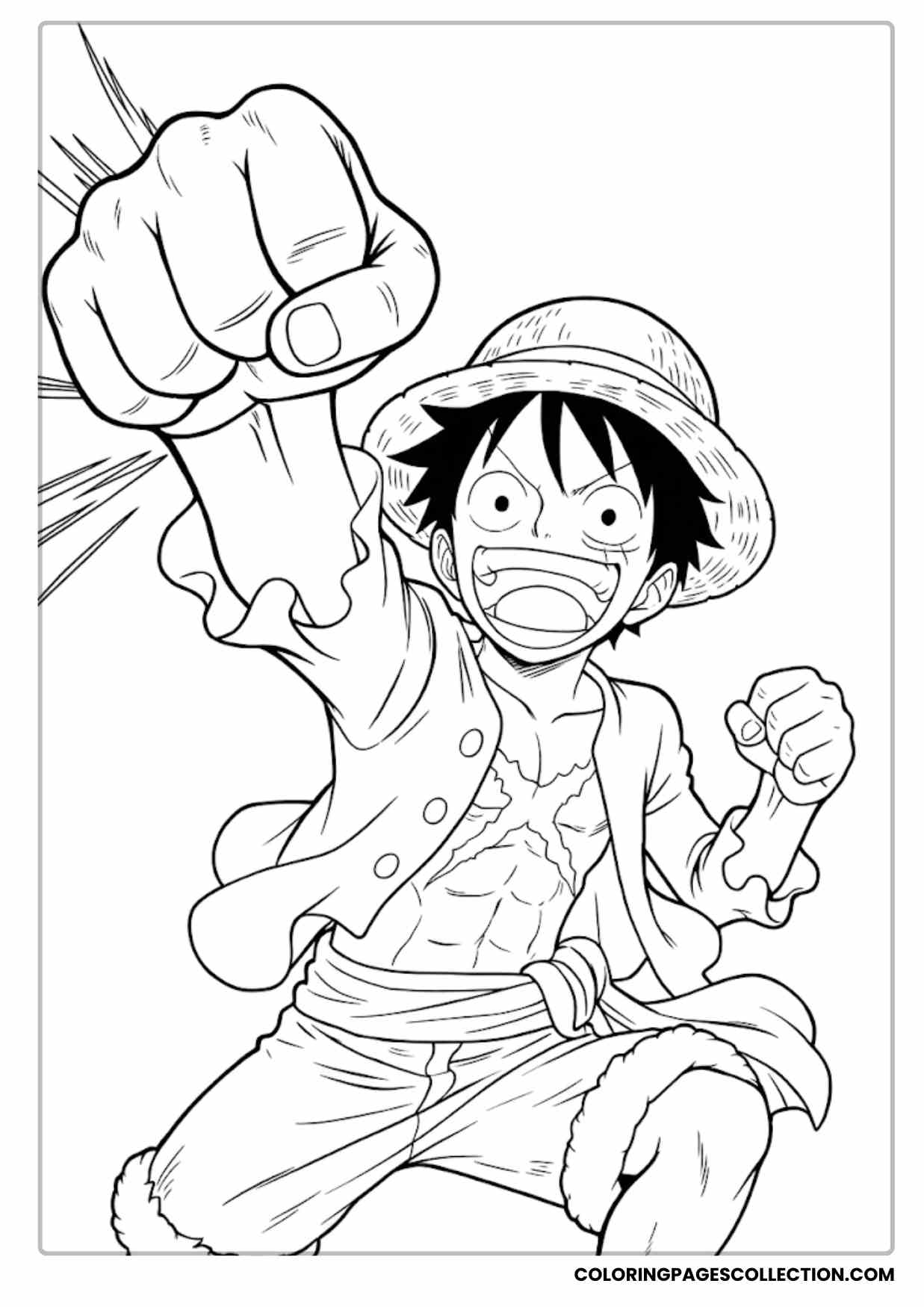 Monkey d Luffy Coloring Pages