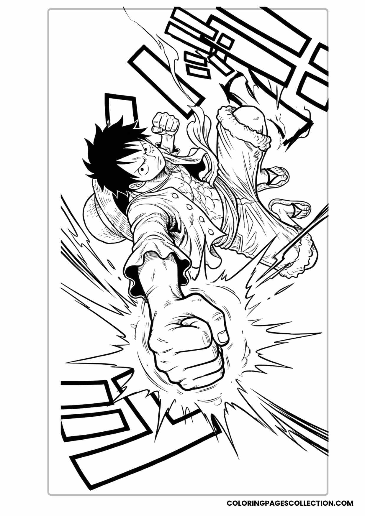 Monkey d Luffy Coloring Pages