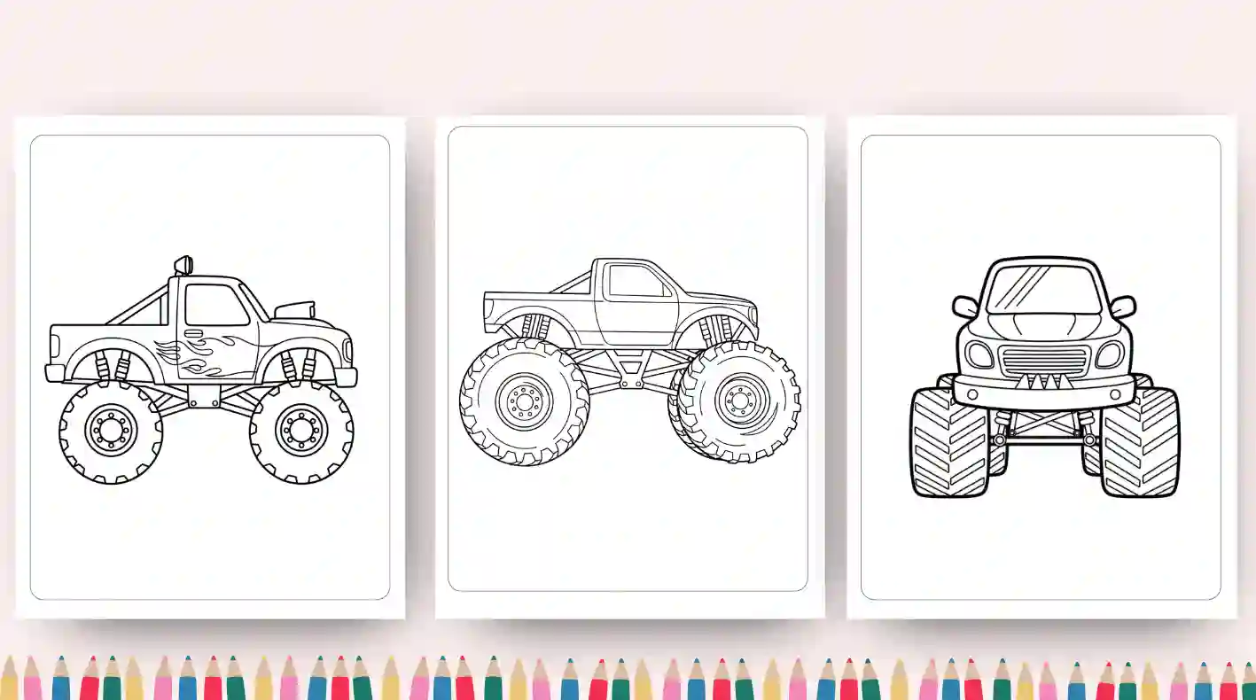 monster truck coloring pages