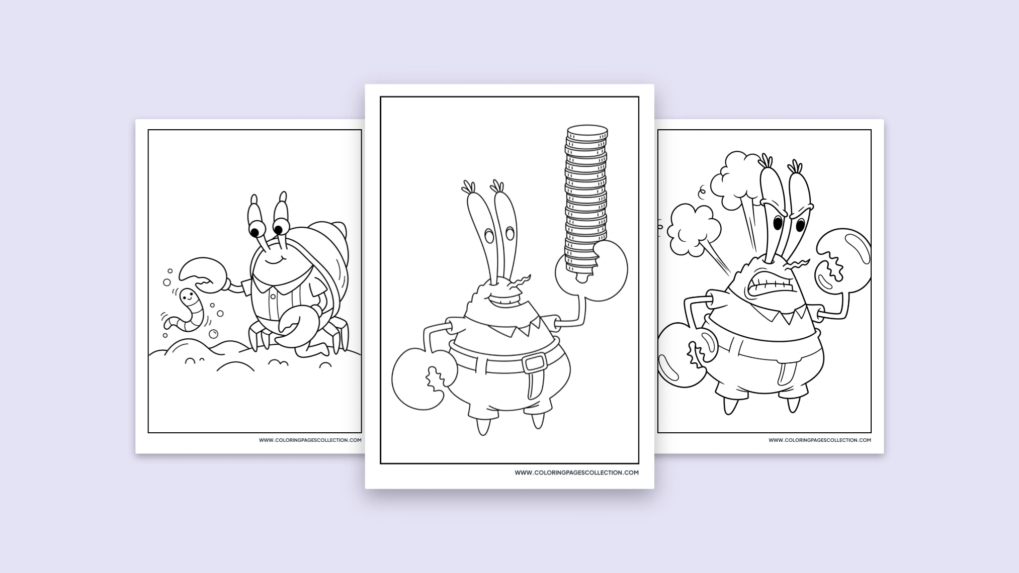 88+ Free Printable Mr. Krabs Coloring Pages