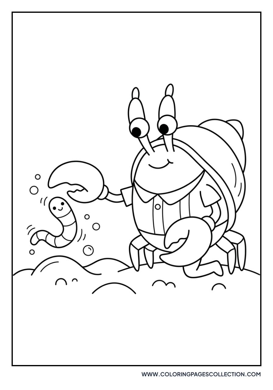 Mr. Krabs and his Pet Worm