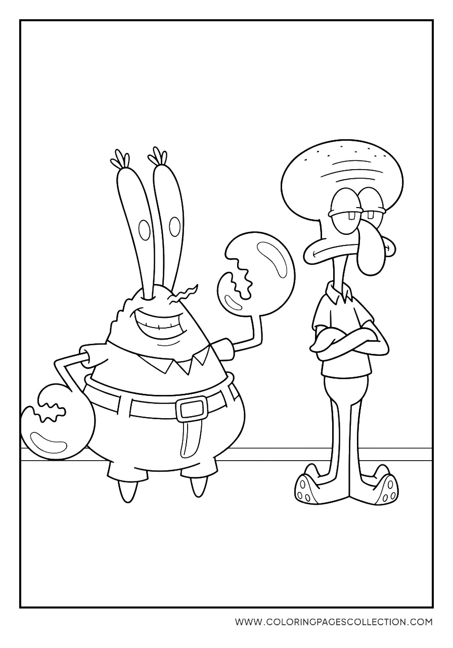Mr. Krabs and Squidward at Work