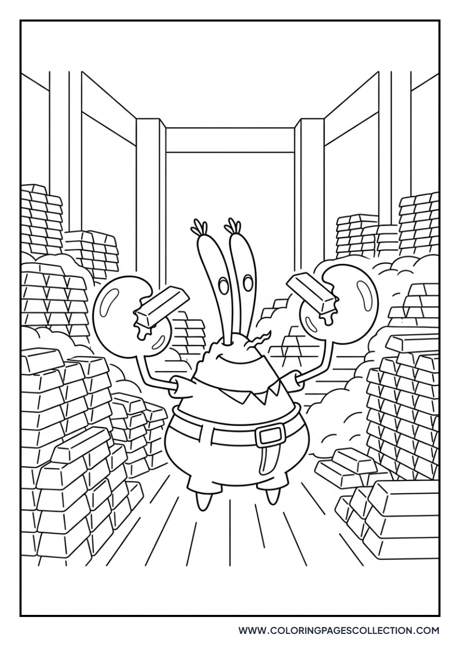 Mr. Krabs and the Treasure Vault