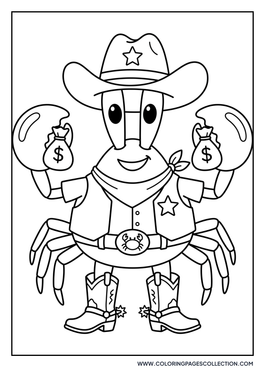 Mr. Krabs as a Cowboy