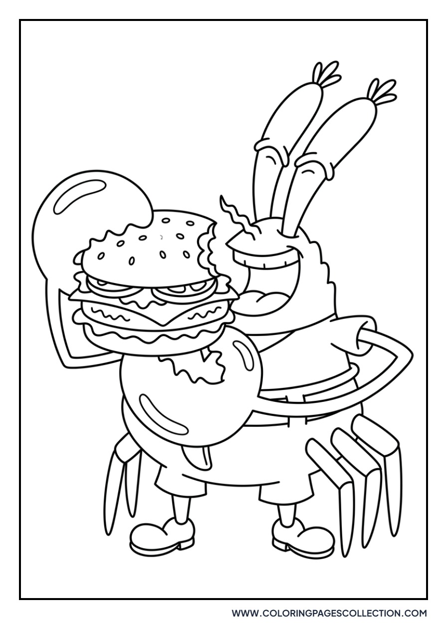 Mr. Krabs Eating a Krabby Patty
