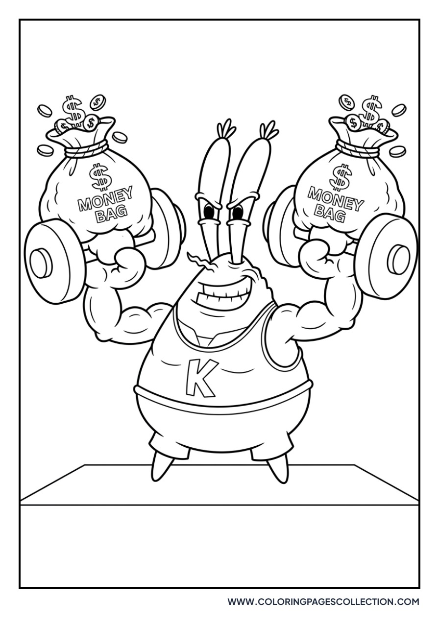 Mr. Krabs Exercising
