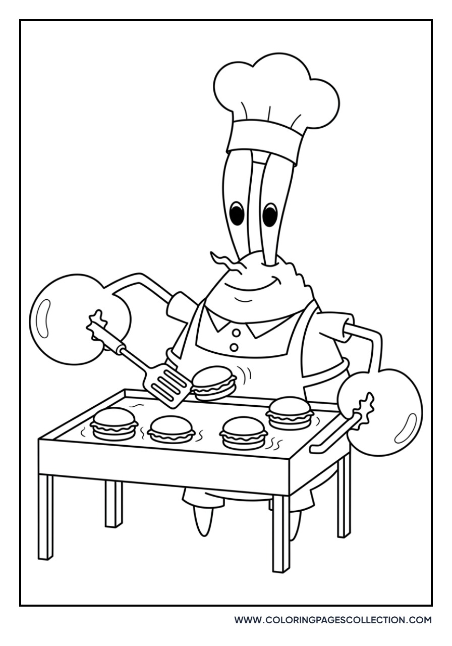 Mr. Krabs Flipping Krabby Patties