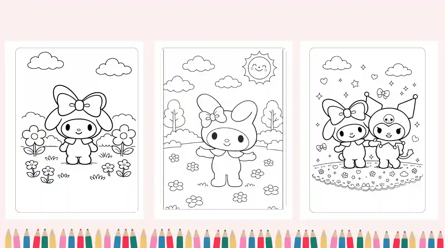 my melody coloring pages