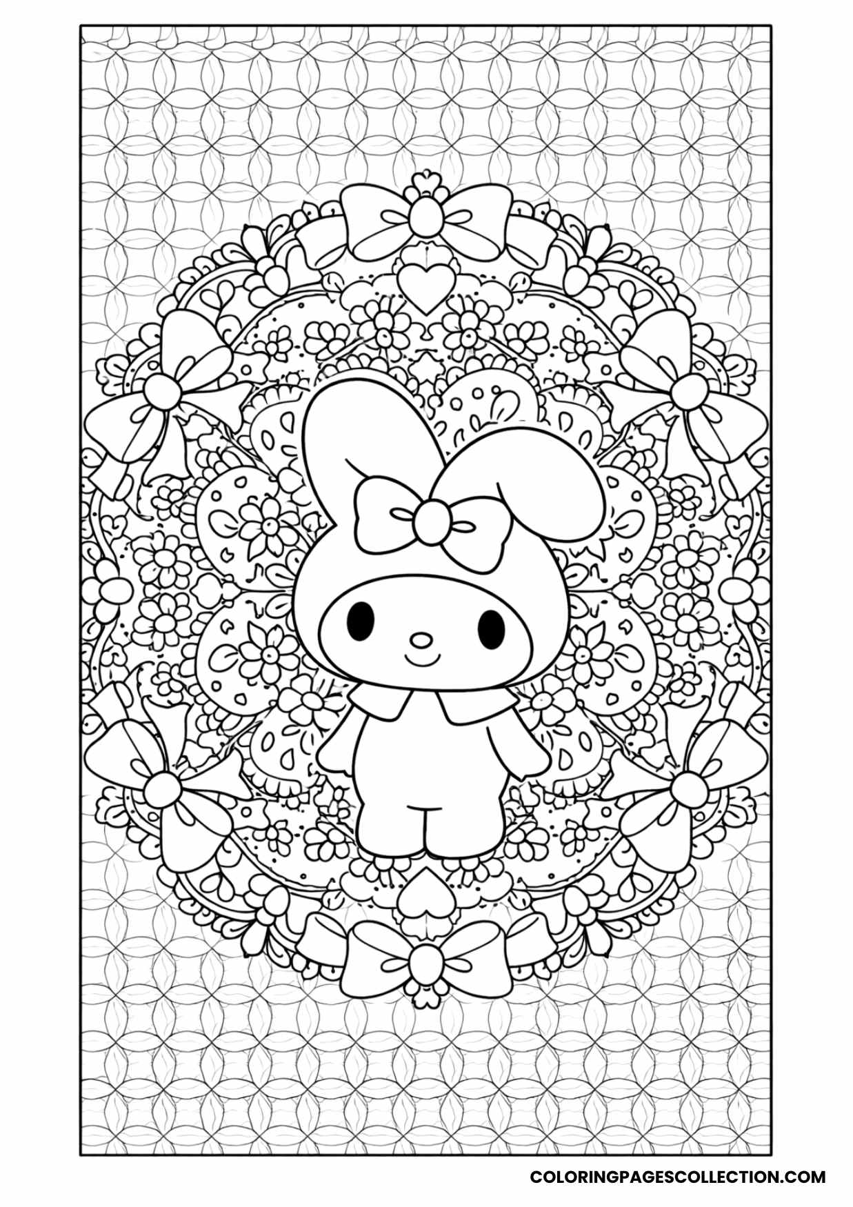 mandala frame design coloring page