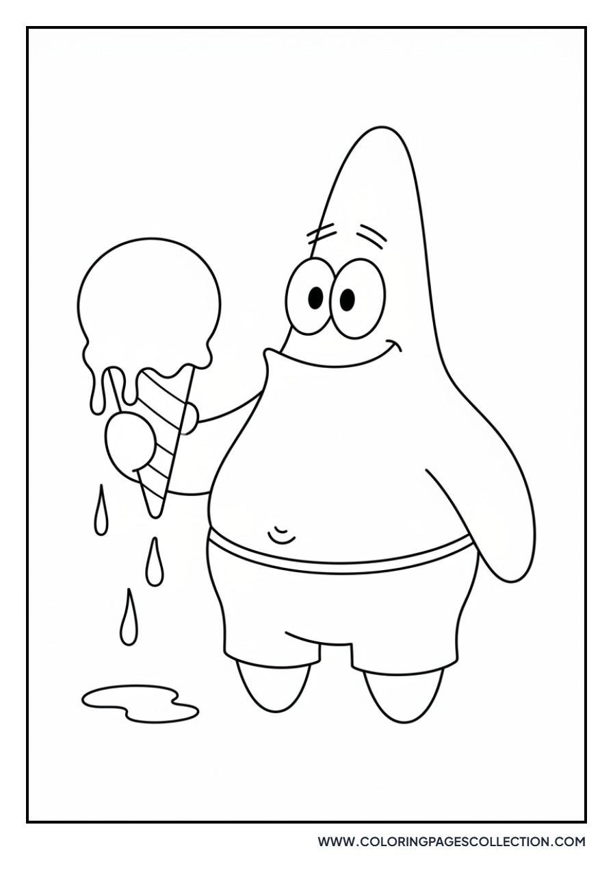 Patrick Eating Ice Cream