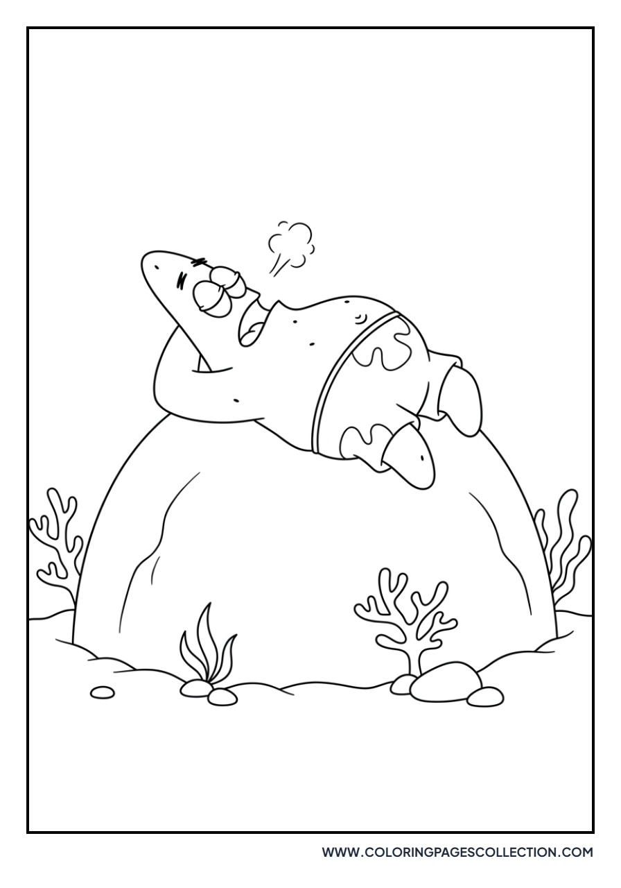 Patrick Sleeping on Rock