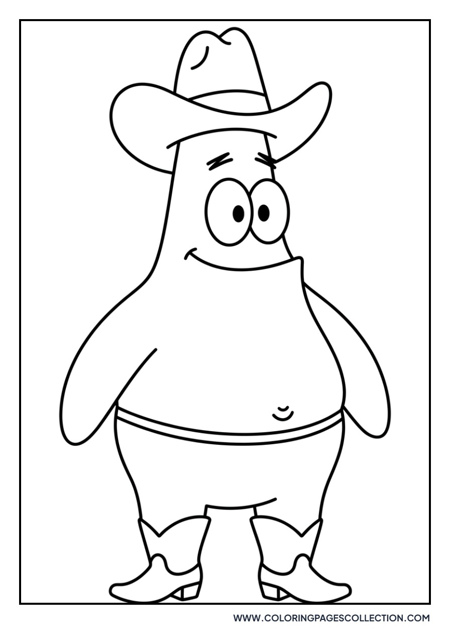 Patrick Star as a Cowboy