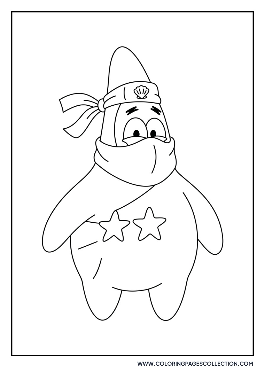 Patrick Star as a Ninja