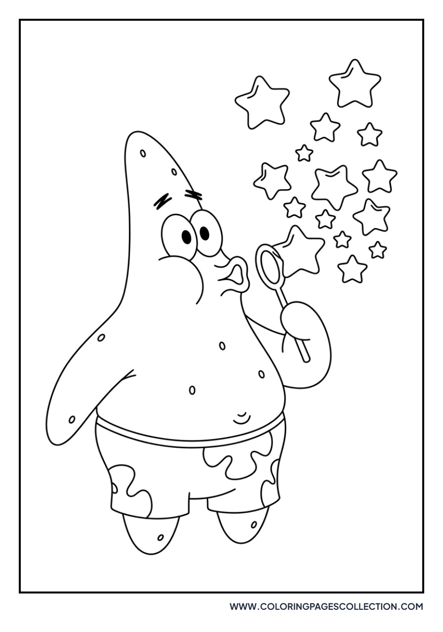 Patrick Star Blowing Bubbles