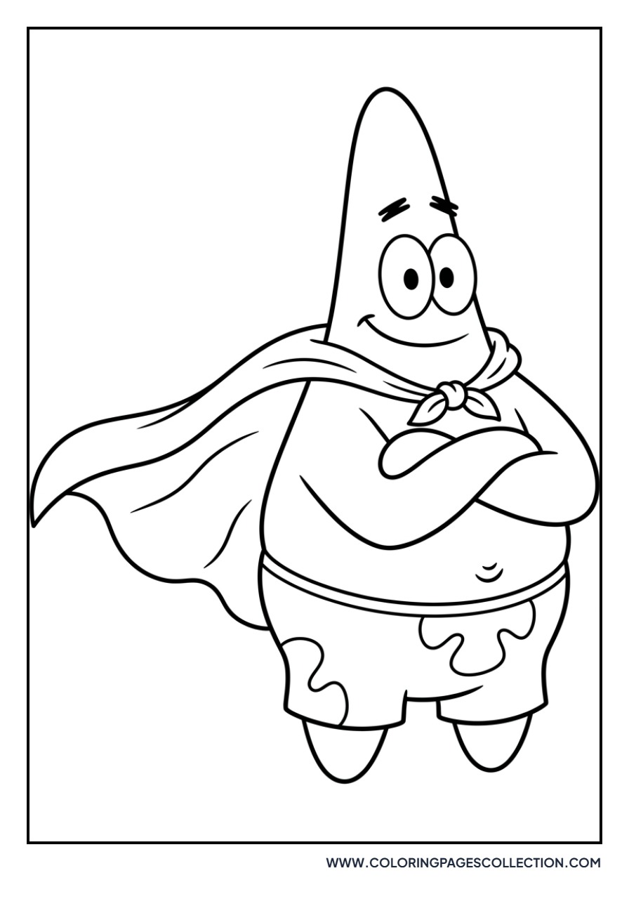 Patrick Star in a Cape