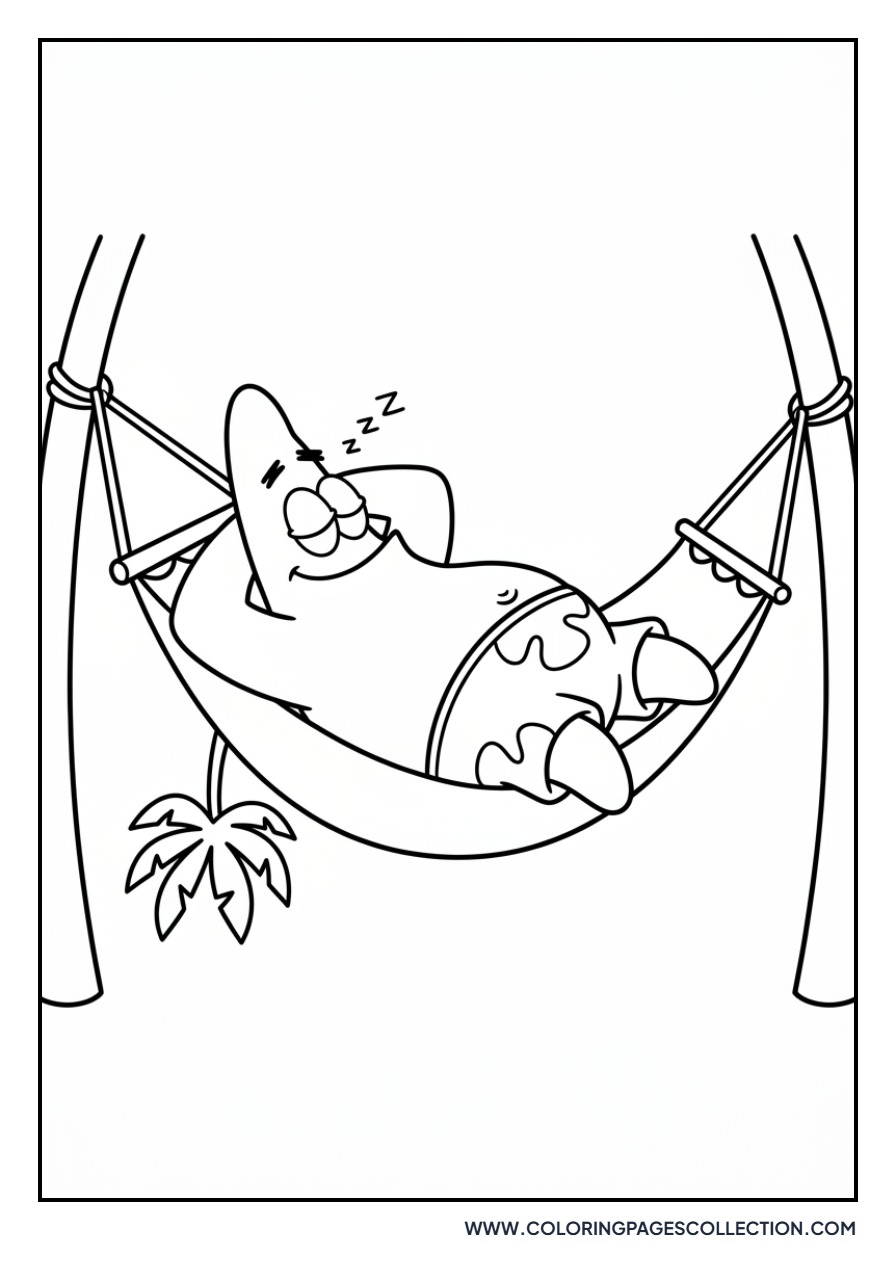 Patrick Star in a Hammock