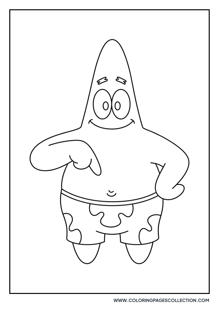 Patrick Star Pointing Down