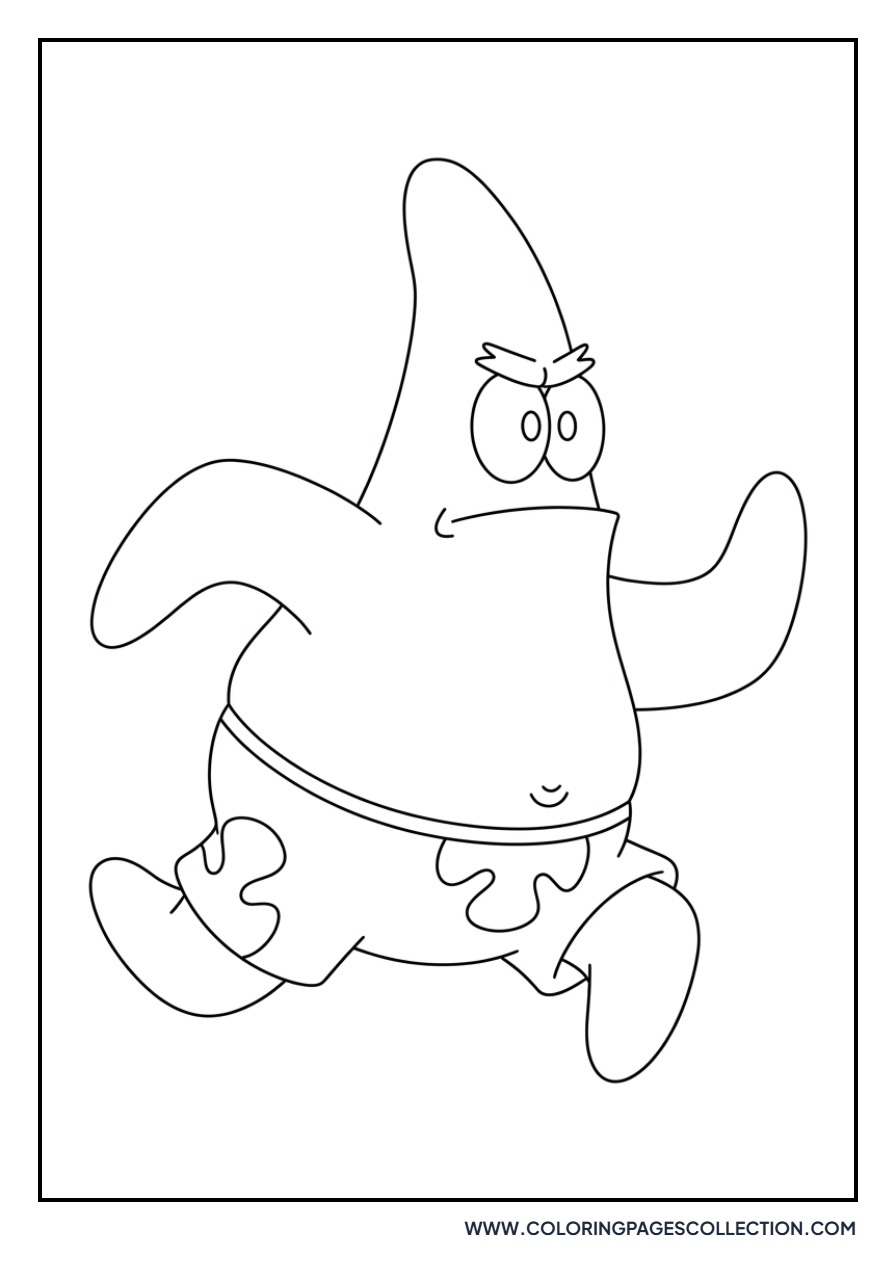 Patrick Star Running Fast