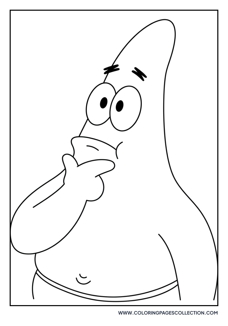 Patrick Star Thinking Hard