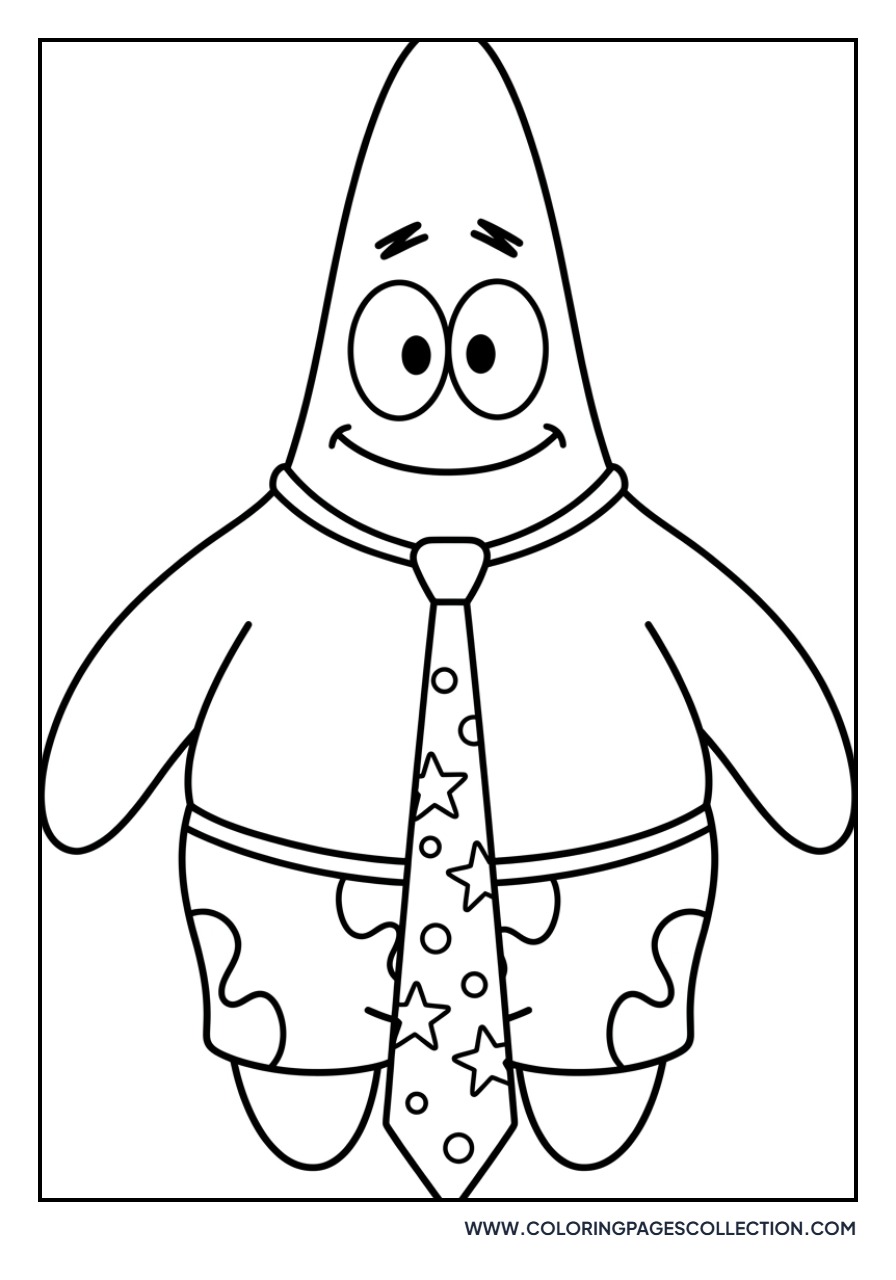 Patrick Star Wearing a Tie