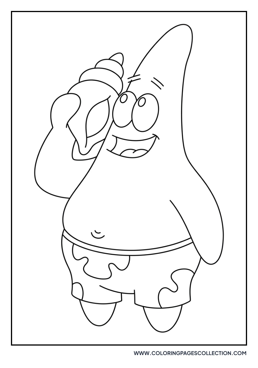 Patrick Star with a Phone