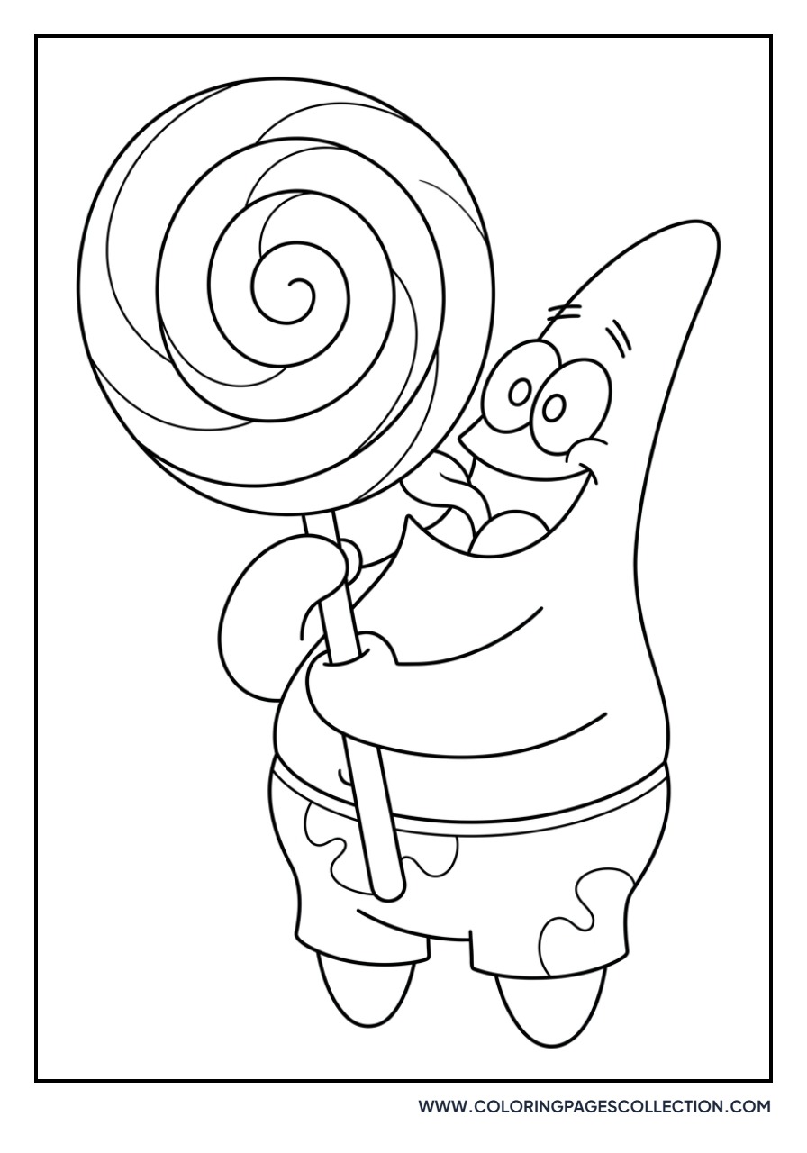 Patrick Star with Lollipop