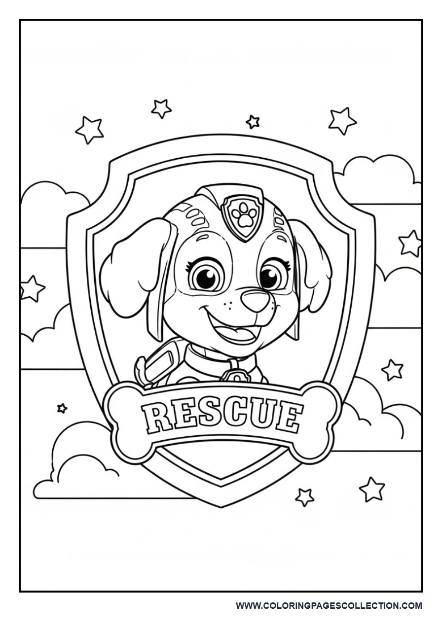 Big Badge Frame with Puppy Inside